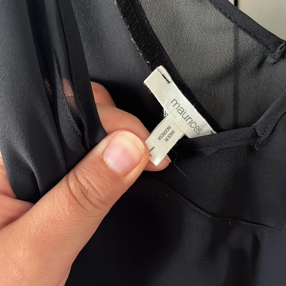 Maurices size large black blouse - Picture 3 of 4